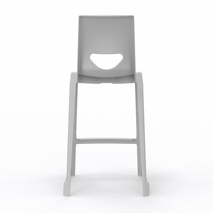 En One High Chair Poly Cool Grey Back View