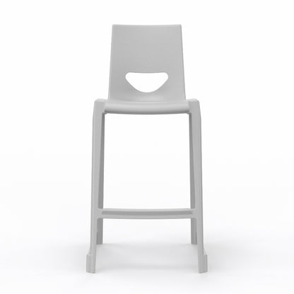 En One High Chair Poly Cool Grey Front View