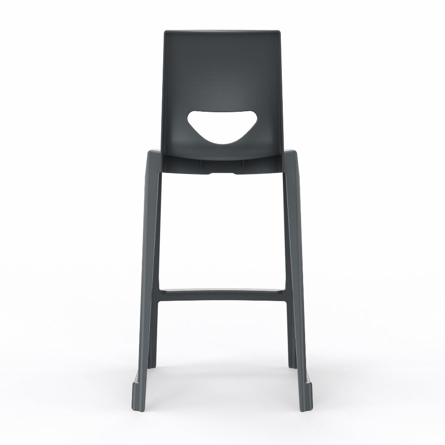 En One High Chair Poly Night Grey Back View