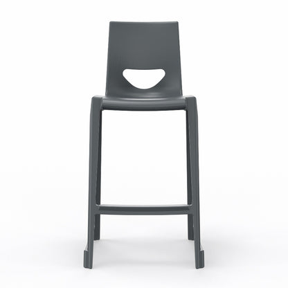 En One High Chair Poly Night Grey Front View