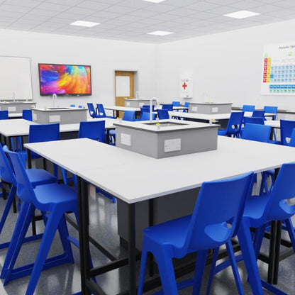 En One High Chair Poly Royal Blue Lifestyle Image 1