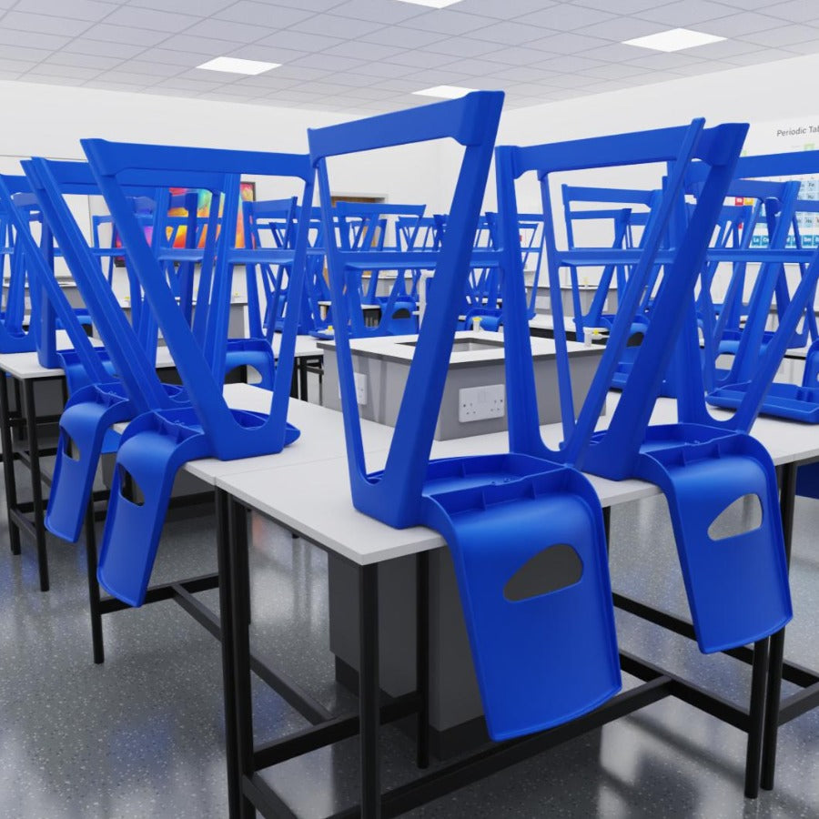 En One High Chair Poly Royal Blue Lifestyle Image 2