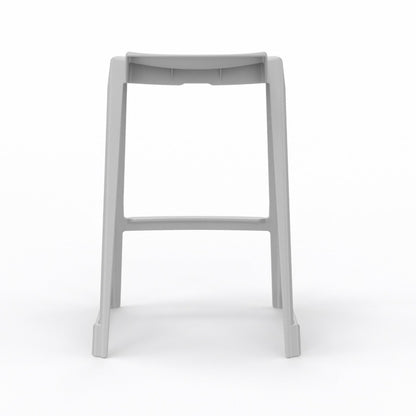 En One Stool Poly Cool Grey Back View