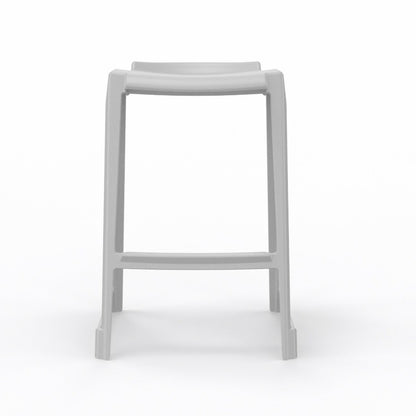 En One Stool Poly Cool Grey Front View