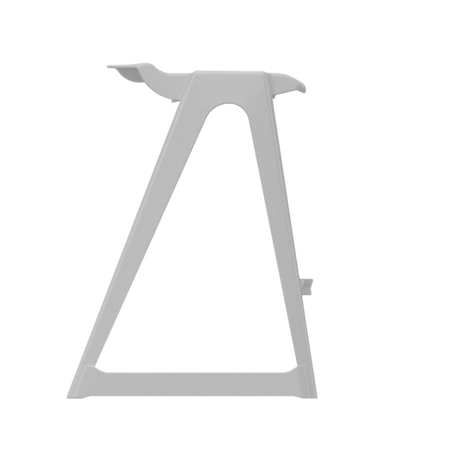 En One Stool Poly Cool Grey Side View