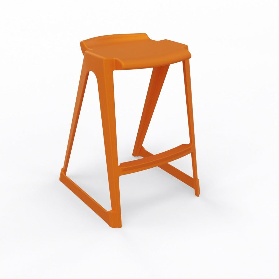 En One Stool Poly Mandarin Orange