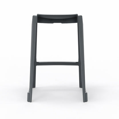 En One Stool Poly Night Grey Back View