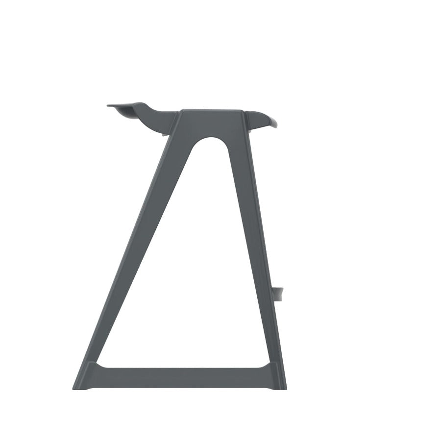 En One Stool Poly Night Grey Side View