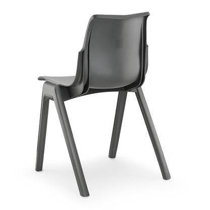 ErgoStak Poly Chair Charcoal Back View