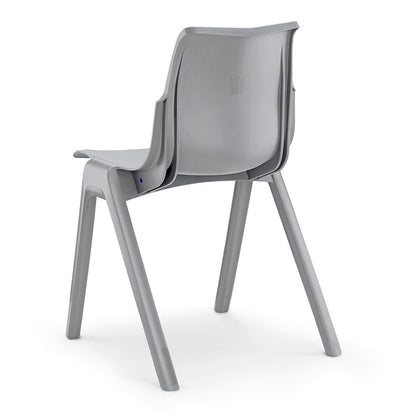 ErgoStak Poly Chair Light Grey Back View