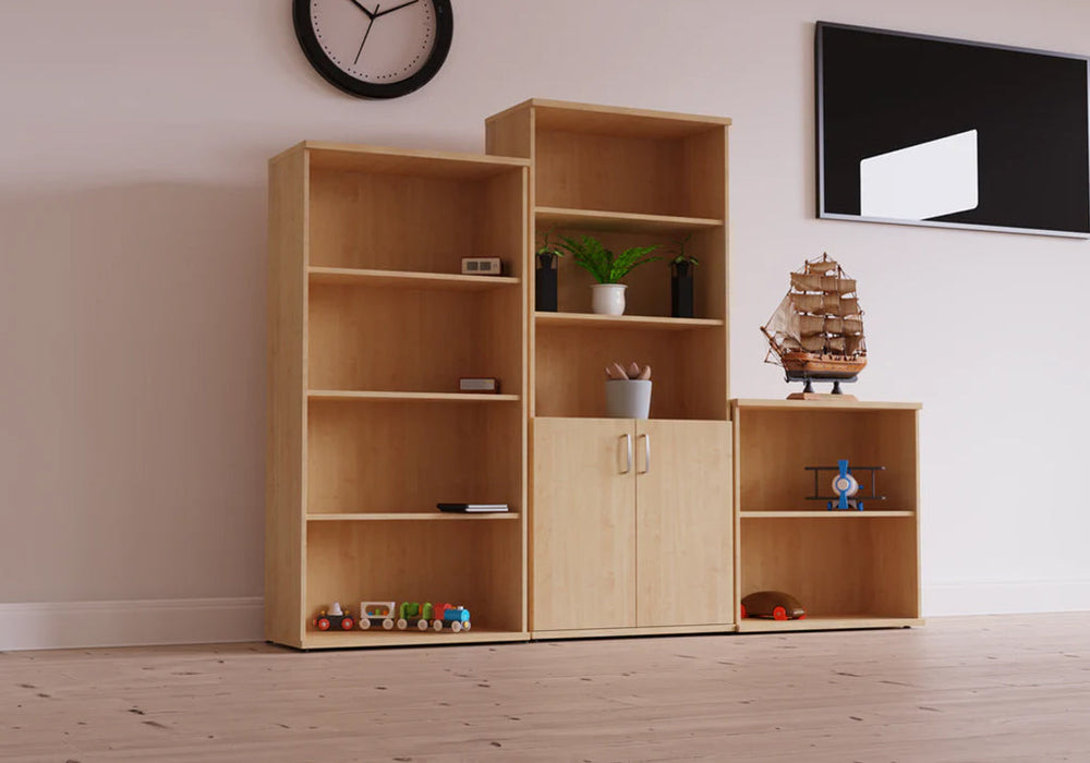 Impulse 600mm Deep Desk High Cupboard Beech | Furniture And Refurbishment - View #8