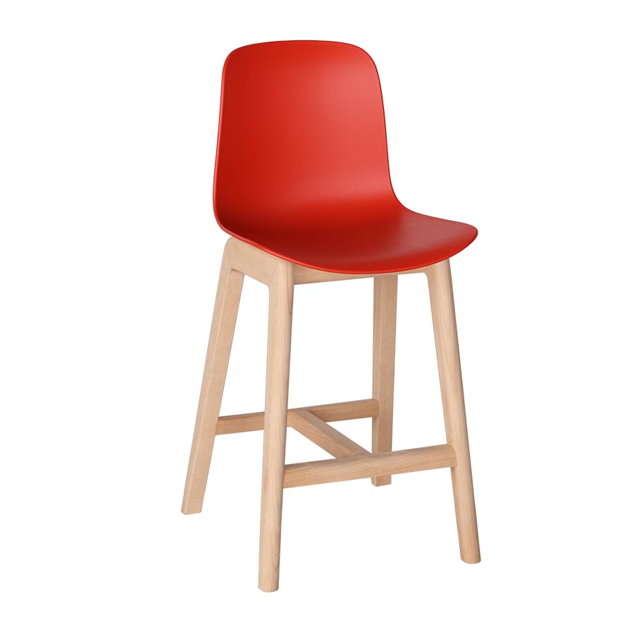 Flux Beech Wood 4 Leg Stool