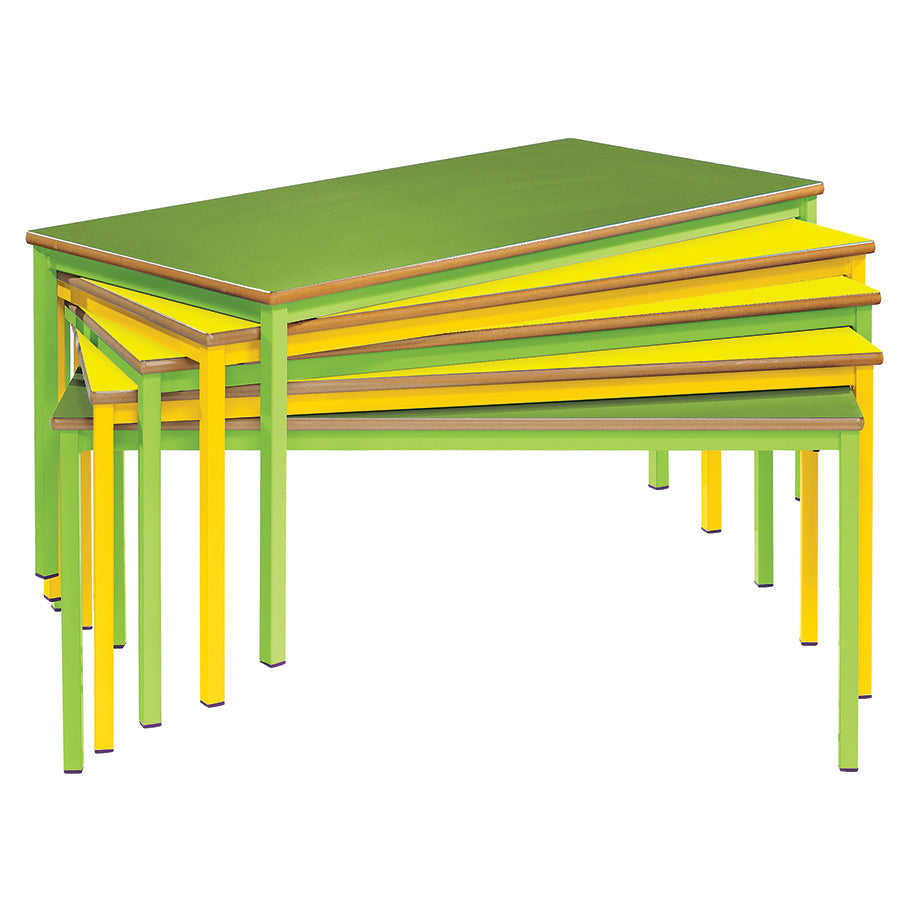Fully Welded Colour Collection Classroom Table 1100x550 Rectangular MDF Edge