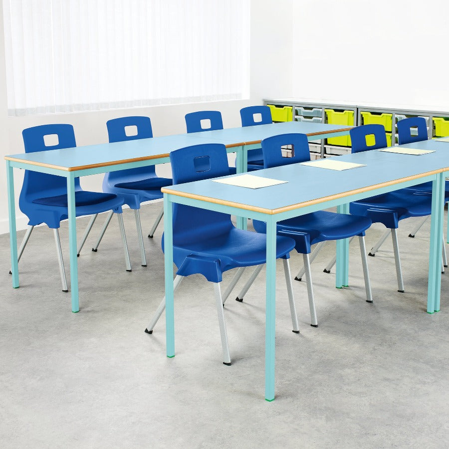 Fully Welded Colour Collection Classroom Table 1200x600 Rectangular MDF Edge