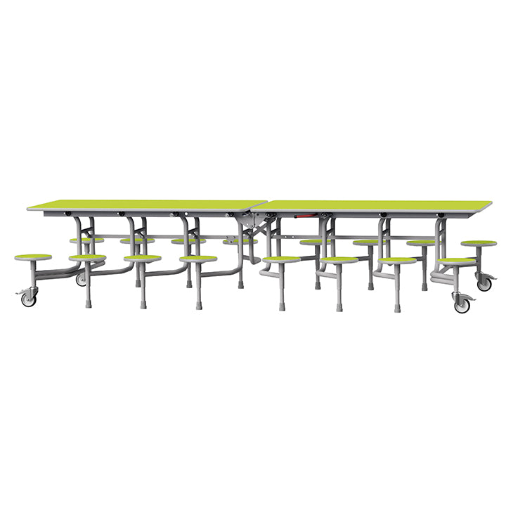 GoRoll Folding Table 10ft with 16 Stools 640mm high (Early years)
