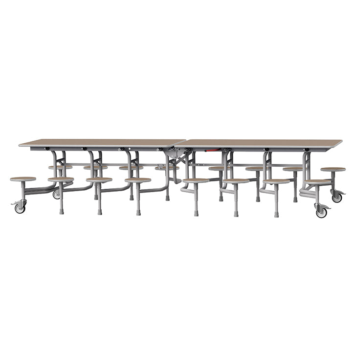 GoRoll Folding Table 10ft with 16 Stools 640mm high (Early years)