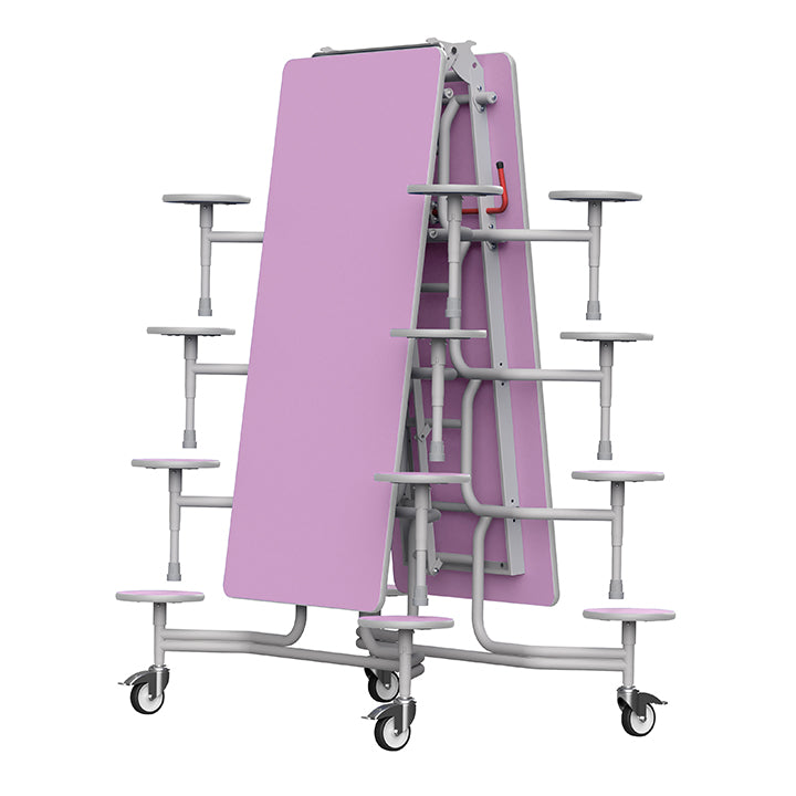 GoRoll Folding Table 10ft with 16 Stools 640mm high (Early years)