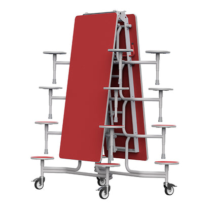 GoRoll Folding Table 10ft with 16 Stools 640mm high (Early years) GP73 Tuscany
