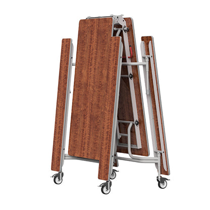 GoRoll Folding Table 10ft with Fixed Benches GP37 Teak