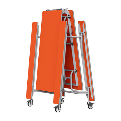 GoRoll Folding Table 10ft with Fixed Benches GP42 Orange