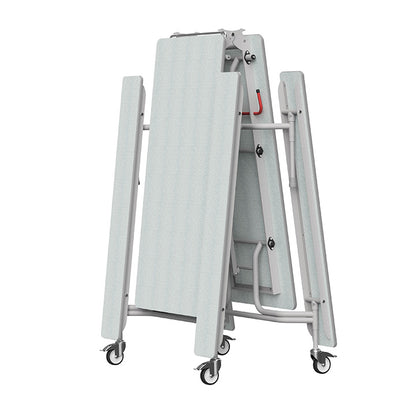 GoRoll Folding Table 10ft with Fixed Benches GP64 Snow Grit