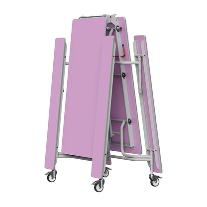 GoRoll Folding Table 10ft with Fixed Benches GP65 Lilac