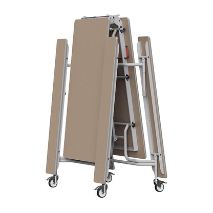 GoRoll Folding Table 10ft with Fixed Benches GP72 Mocha