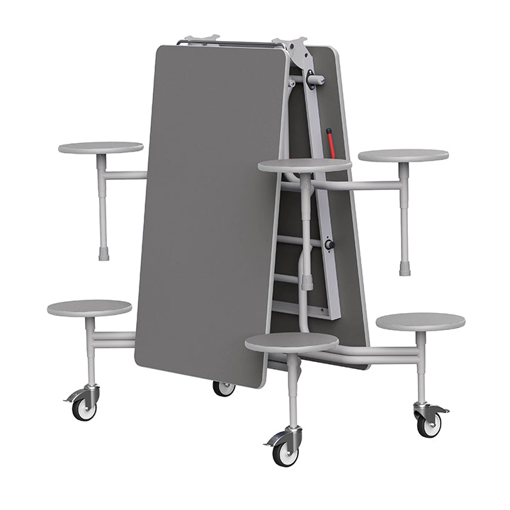GoRoll Folding Table 8ft with 8 Stools GP47 Storm