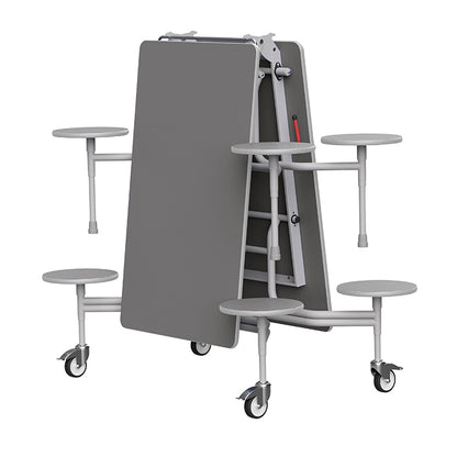 GoRoll Folding Table 8ft with 8 Stools GP47 Storm