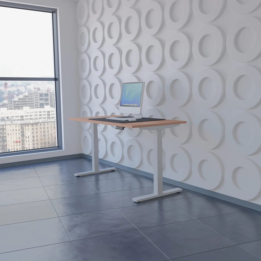 Air Scalloped Edge Height Adjustable Office Desk