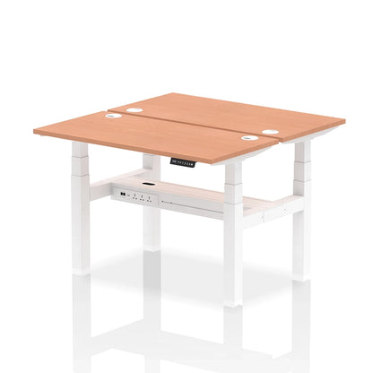 Air Back-to-Back Slimline Height Adjustable Bench Desk - 2 Person