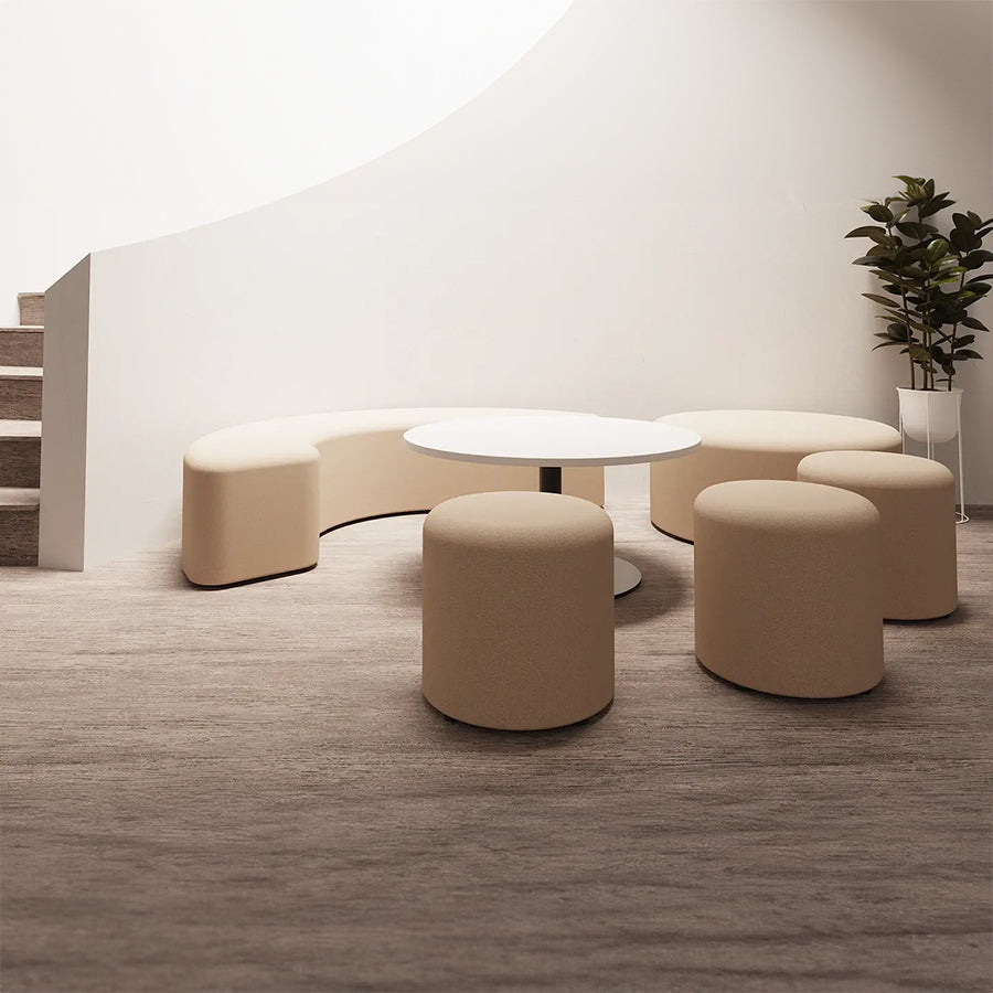 Harlestone Curved Stool in Single Tone - 90 or 180 degree curves