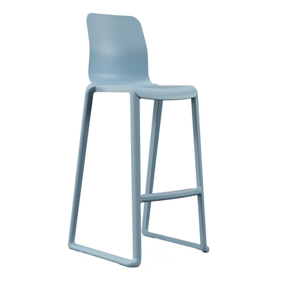 Hatton One Piece High Back Stool Powder Blue