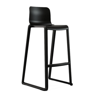 Hatton One Piece Midi Back Stool Jet Black