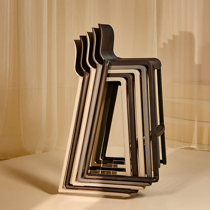 Hatton One Piece Midi Back Stools 5 Stacked Lifestyle Image