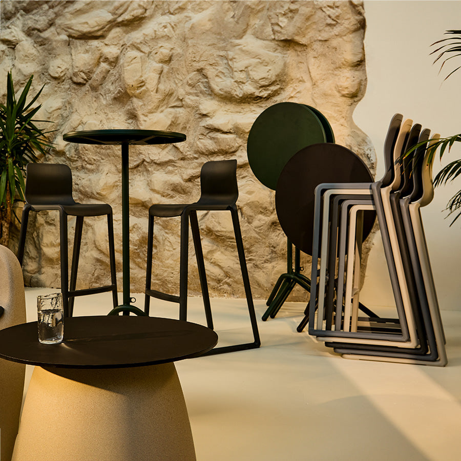 Hatton One Piece Midi and High Back Stools Lifestyle Image 1