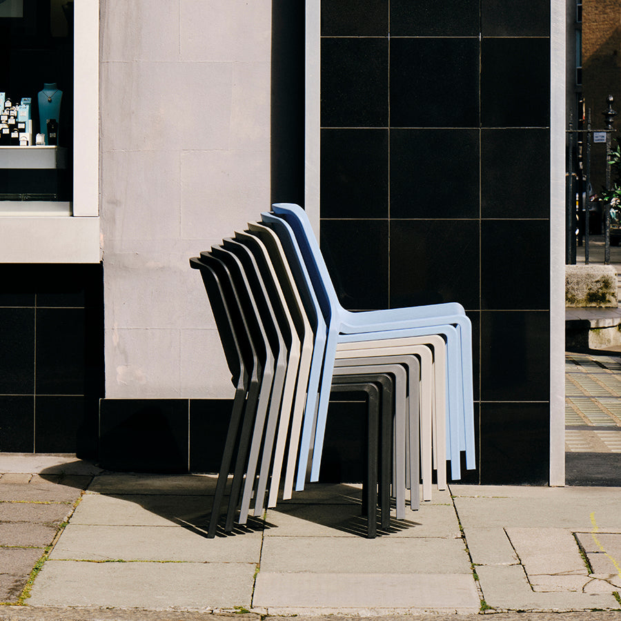 Hatton One Piece Stacking Chair 8 Stacked Lifestyle Image