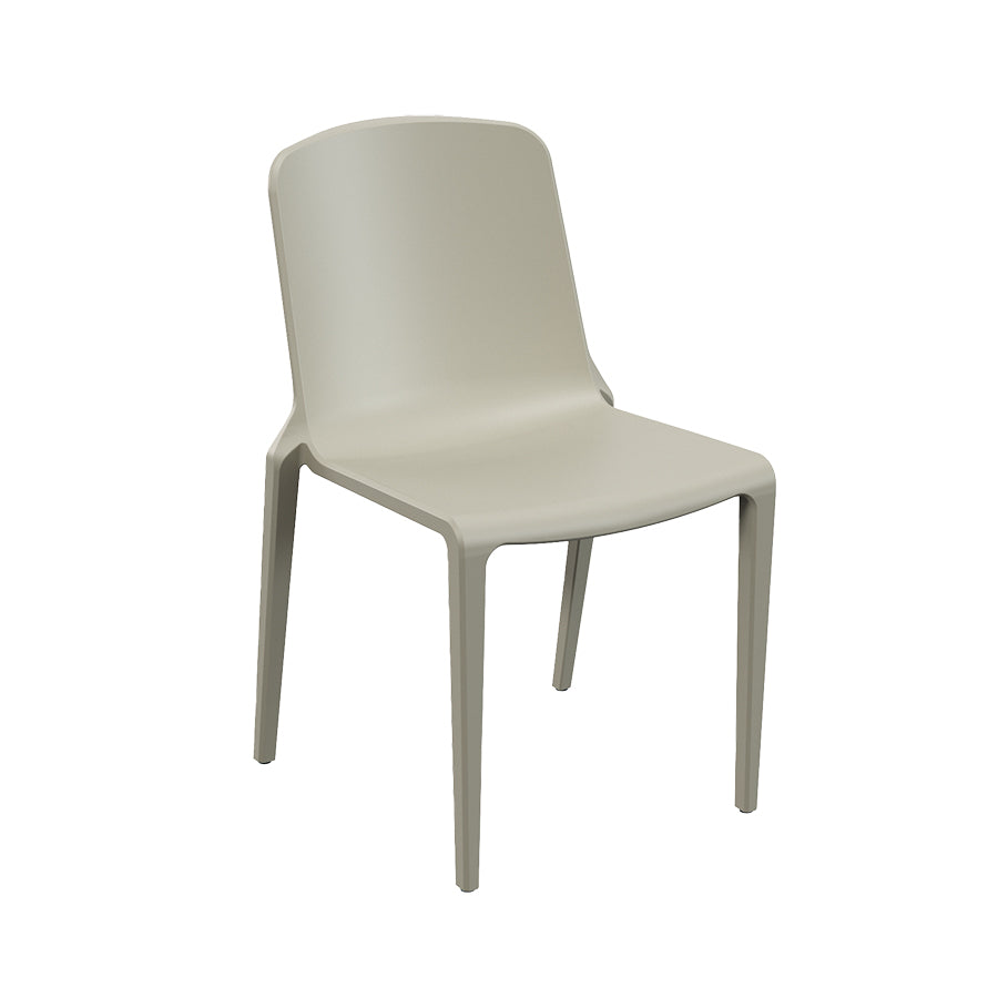 Hatton One Piece Stacking Chair Ash Grey