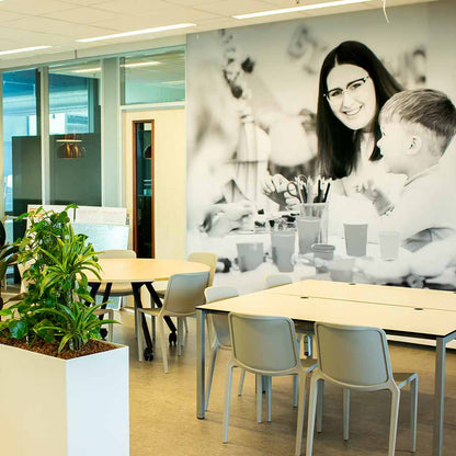 Hatton One Piece Stacking Chair Ash Grey Lifestyle Image