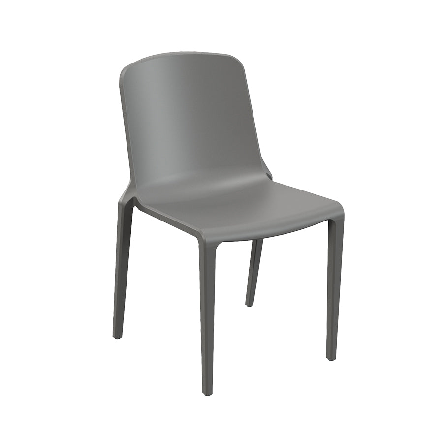 Hatton One Piece Stacking Chair Iron Grey