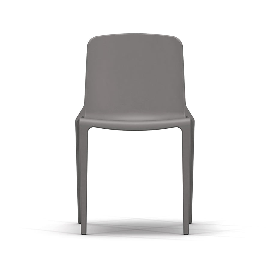 Hatton One Piece Stacking Chair Iron Grey Front View