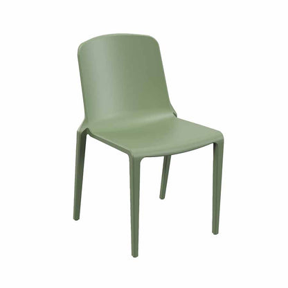 Hatton One Piece Stacking Chair Moss Green