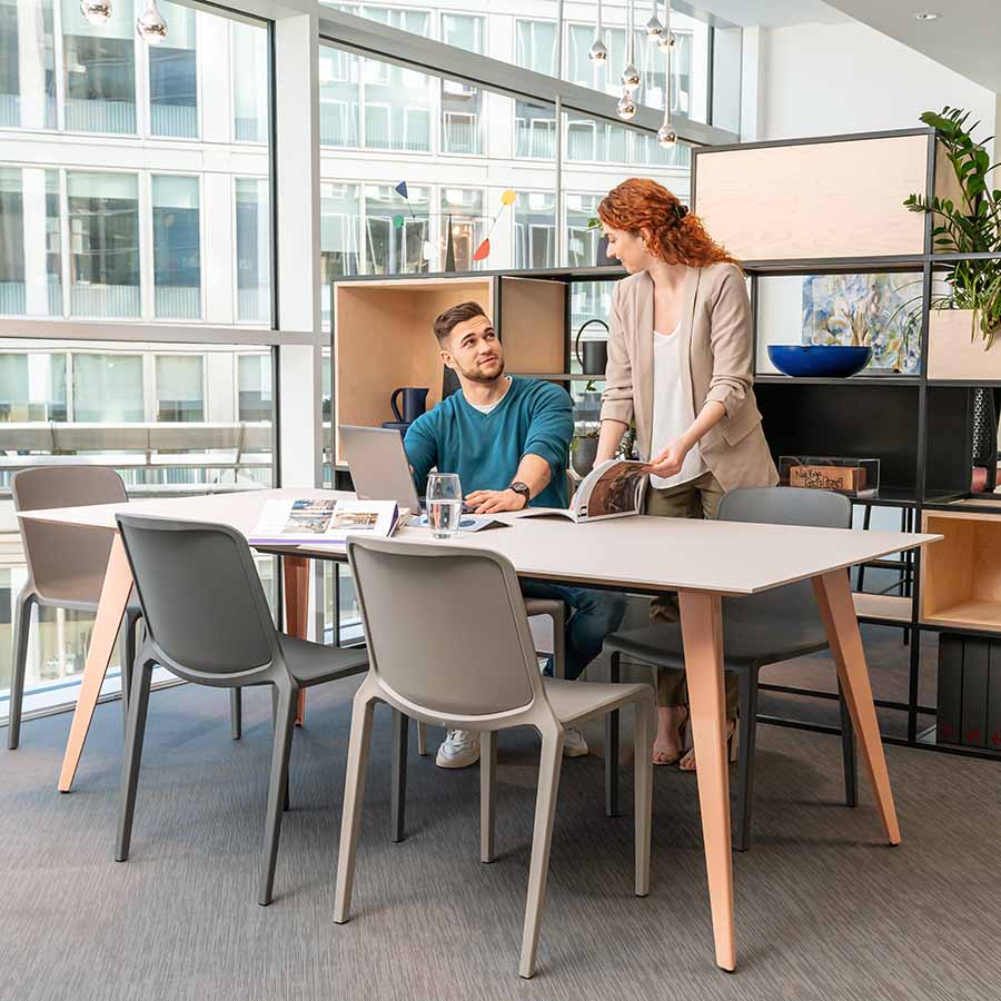 Hatton One Piece Stacking Chair Office Lifestyle Image 1