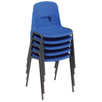 Heavy Duty Poly Chair Blue Stacked