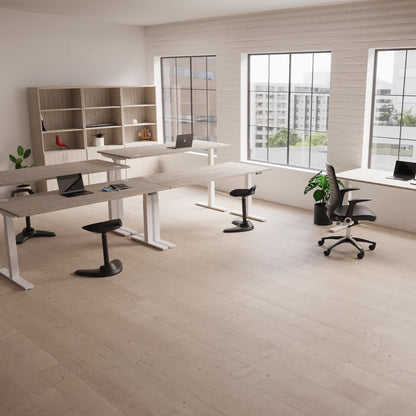 Air Height Adjustable Slimline Desk With Cable Ports
