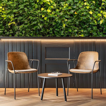Hemp Fine Arm Chair with Upholstered Seat