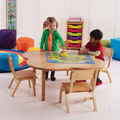 Heritage Beech Stacking Chair with Beech Flower Shaped Table TS48027