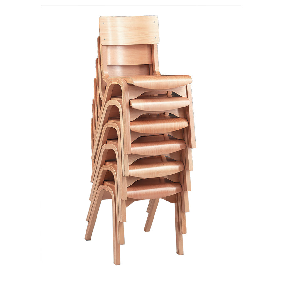 Heritage Beech Stacking Chairs CK40255 Classroom School Chairs Stacked