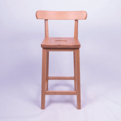 Heritage Beech Traditional Lab Stool Seat Height 610 + Backrest 2