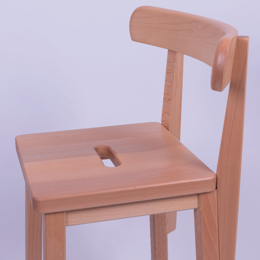 Heritage Beech Traditional Lab Stool Seat Height 610 + Backrest 3